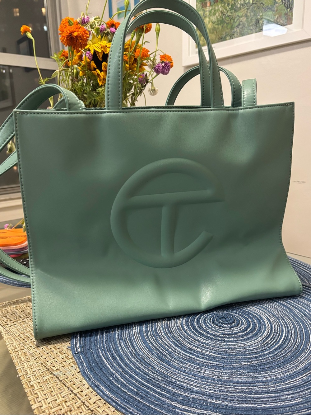 TELFAR - Medium Shopper in Sage (great worn condition)